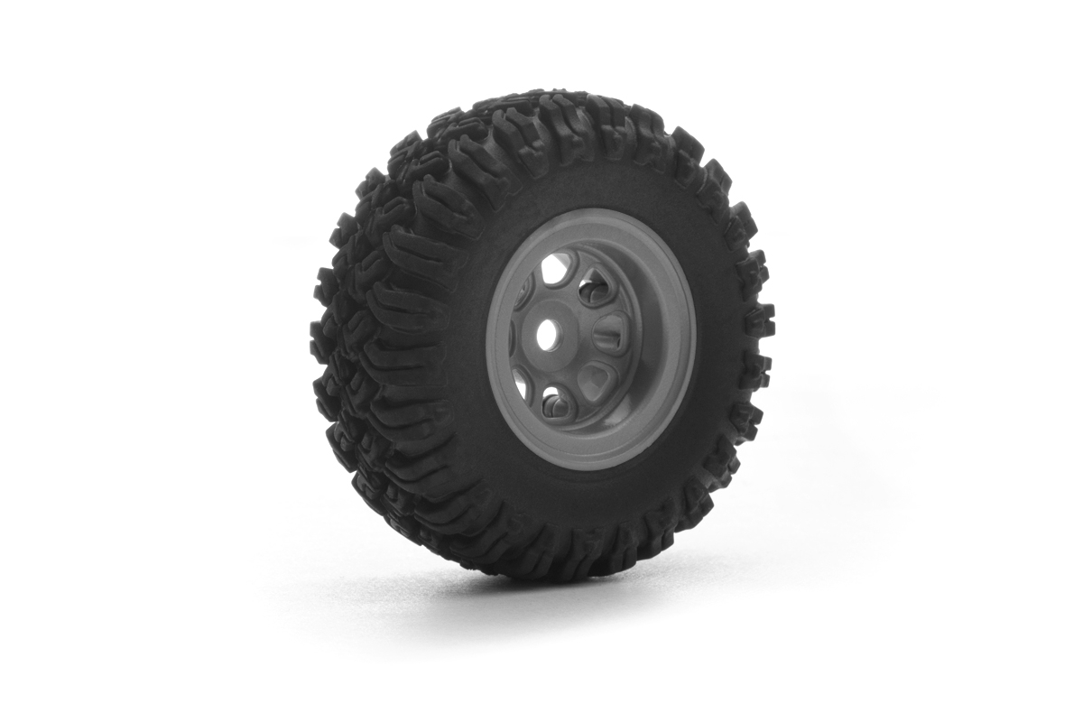 Fotografie produktu: KAVAN GRE24 Sada šedých ráfků a pneu MT crawler (4ks)