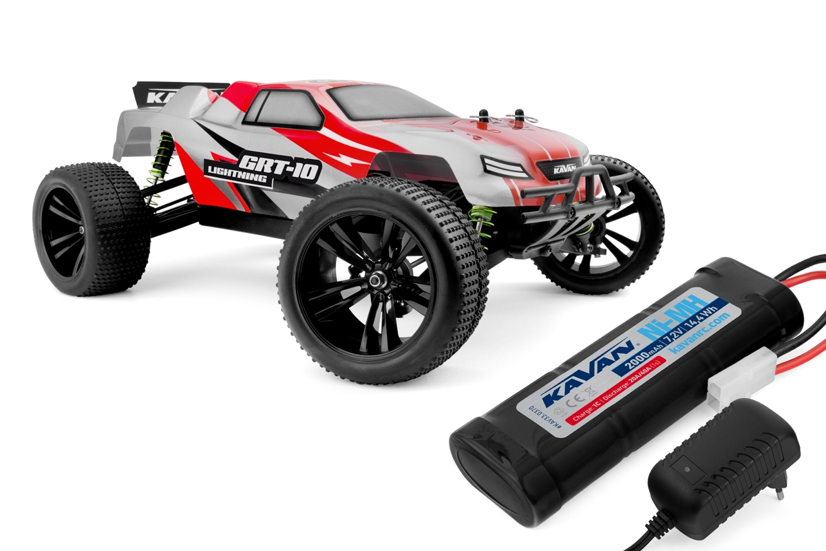 Fotografie produktu: KAVAN GRT-10 Lightning 2,4 GHz 4WD Truggy 1:10 - Červený - RTR