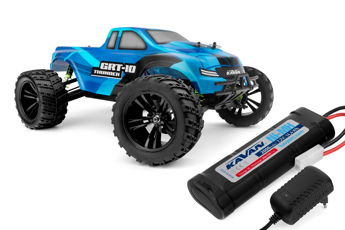 Fotografie produktu: KAVAN GRT-10 Thunder 2,4 GHz 4WD Monster Truck 1:10 - Modrý - RTR