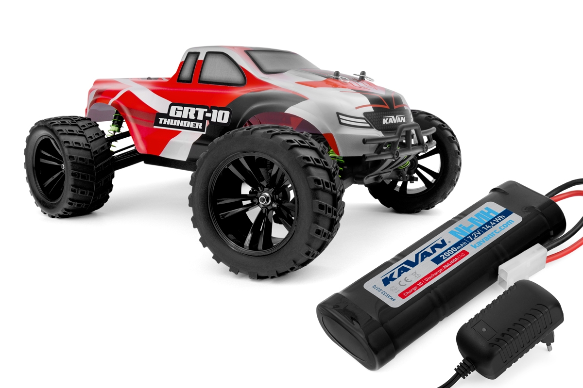 Fotografie produktu: KAVAN GRT-10 Thunder 2,4 GHz 4WD Monster Truck 1:10 - Červený - RTR