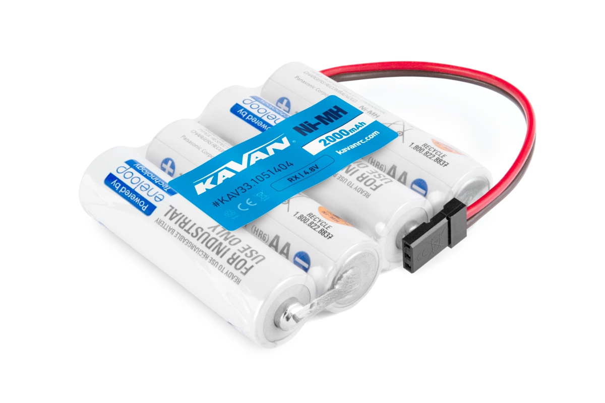 Fotografie produktu: KAVAN 4.8V 2000AA ENELOOP Sanyo RX 4čl. přijímačový (plochý)