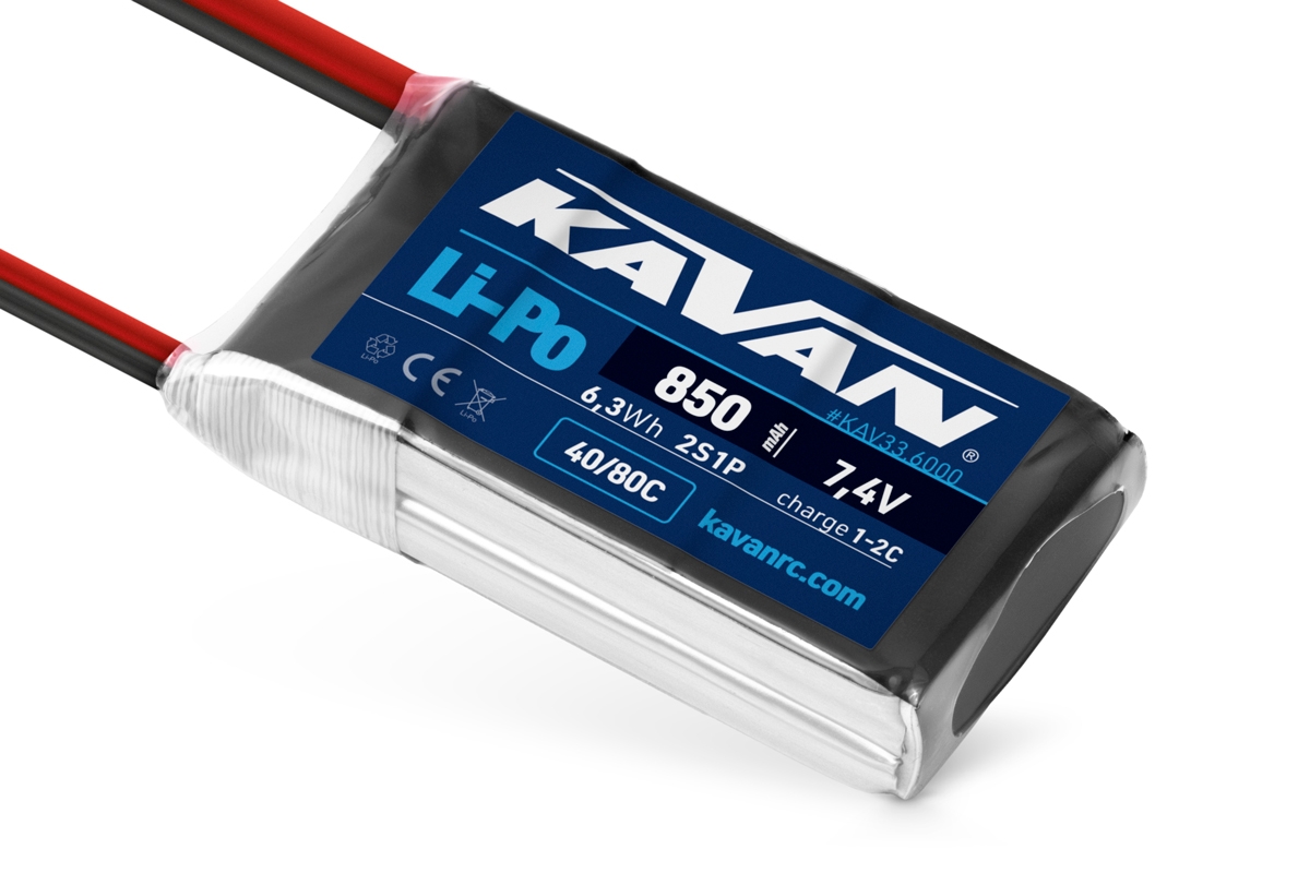 Fotografie produktu: KAVAN Li-Po 850mAh/7,4V 40/80C 6,3Wh