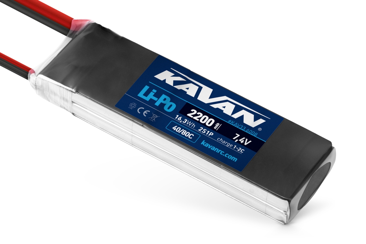 Fotografie produktu: KAVAN Li-Po 2200mAh/7,4V 40/80C 16,3Wh