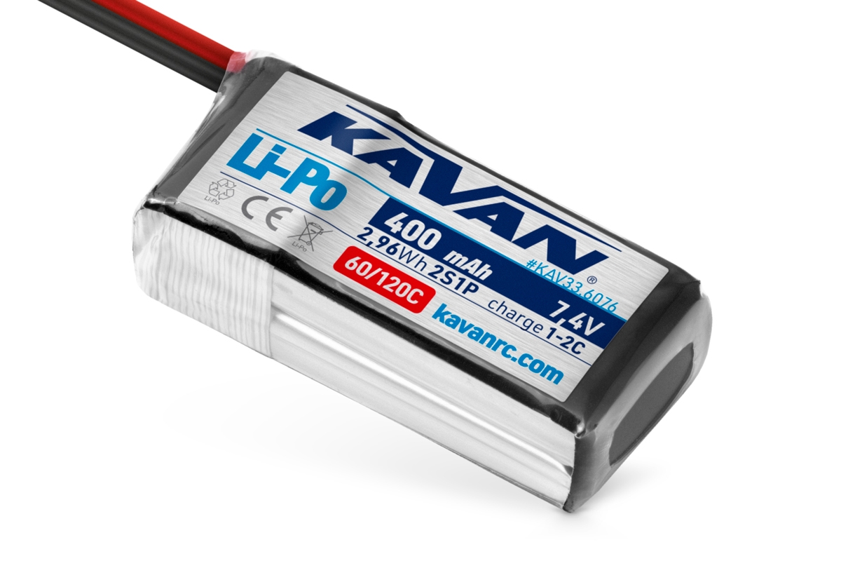Fotografie produktu: KAVAN - Li-Po 400 mAh/7,4 V 60/120C, 2,96 Wh