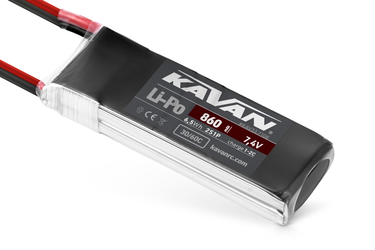 Fotografie produktu: KAVAN Li-Po 860mAh/7,4V 30/60C Air pack