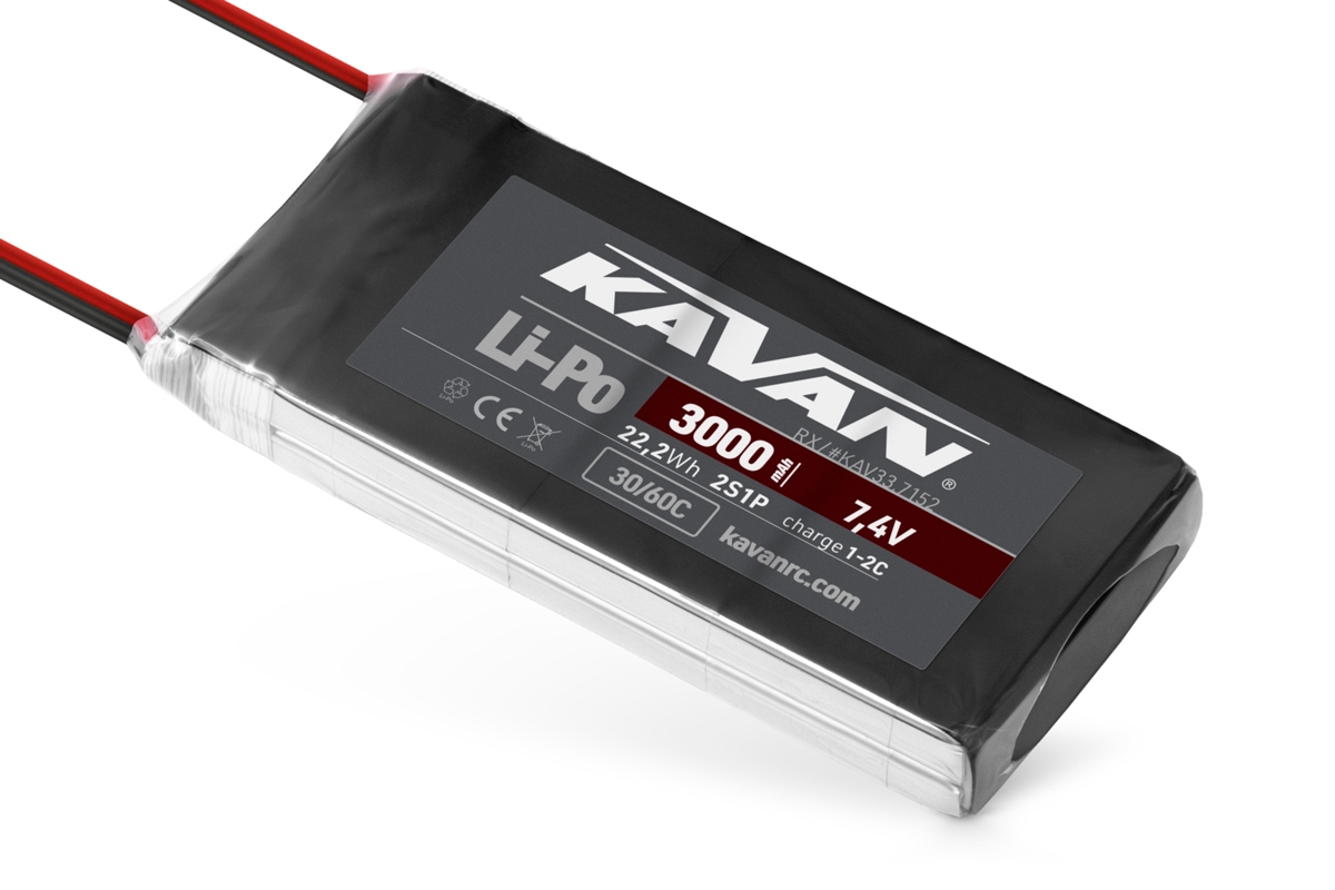 Fotografie produktu: KAVAN Li-Po 3000mAh/7,4V 30/60C RX