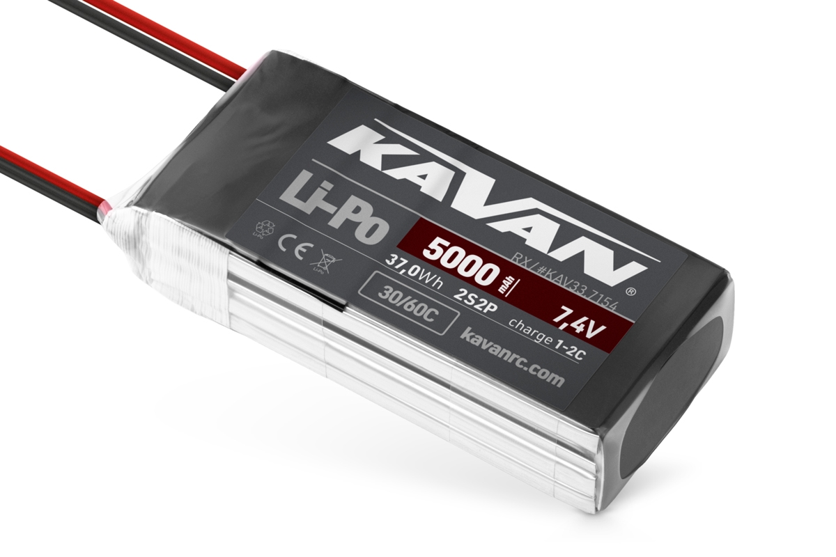 Fotografie produktu: KAVAN Li-Po 5000mAh/7,4V 30/60C RX