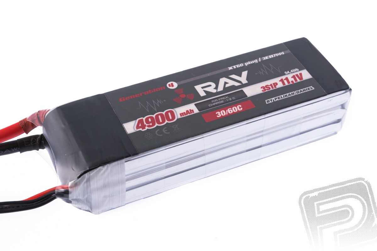 Fotografie produktu: G4 RAY Li-Po 4900mAh/11.1 30/60C Air pack+XT60 plug
