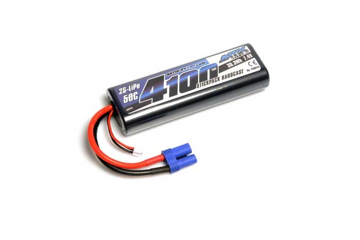 Fotografie produktu: ANTIX by LRP 4100mAh - 7.4V - 50C LiPo Car Stickpack Hardcase - EC5 konektor