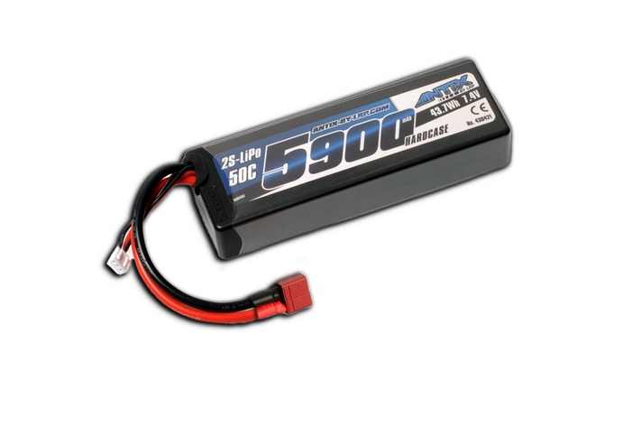 Fotografie produktu: ANTIX by LRP 5900mAh - 7.4V - 50C LiPo Car Stickpack Hardcase - T-DYN konektor
