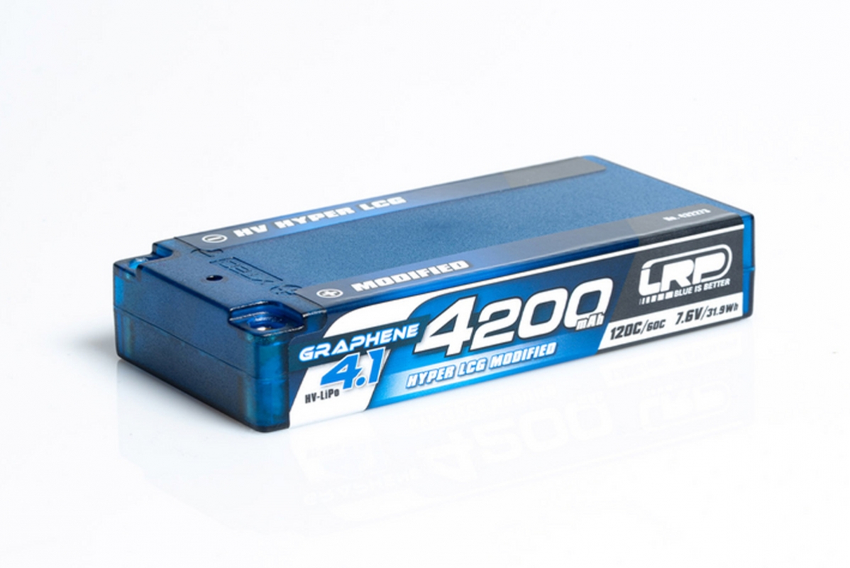 Fotografie produktu: LRP Electronic HV Ultra LCG Modified Shorty GRAPHENE-4.1 4200mAh Hardcase Akku - 7.6V LiPo - 120C/60C