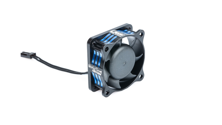 Fotografie produktu: LRP Electronic LRP WorksTeam Hliníkový SuperHighRev. ventilátor 40x40x15mm 1-2S s přijímačovým konektorem