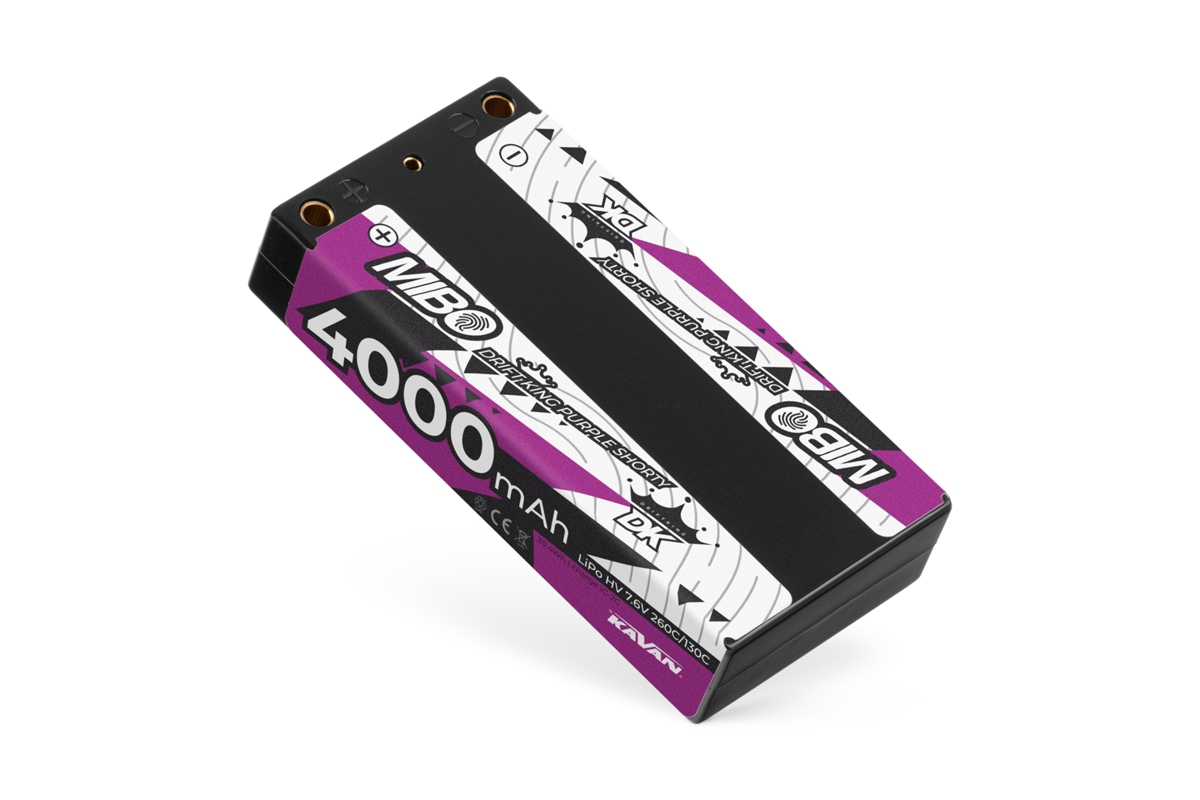 Fotografie produktu: MIBO Drift King Purple Shorty 4000mAh 7.6V 2S 130C/260C HV LiPo (4mm, 147g)