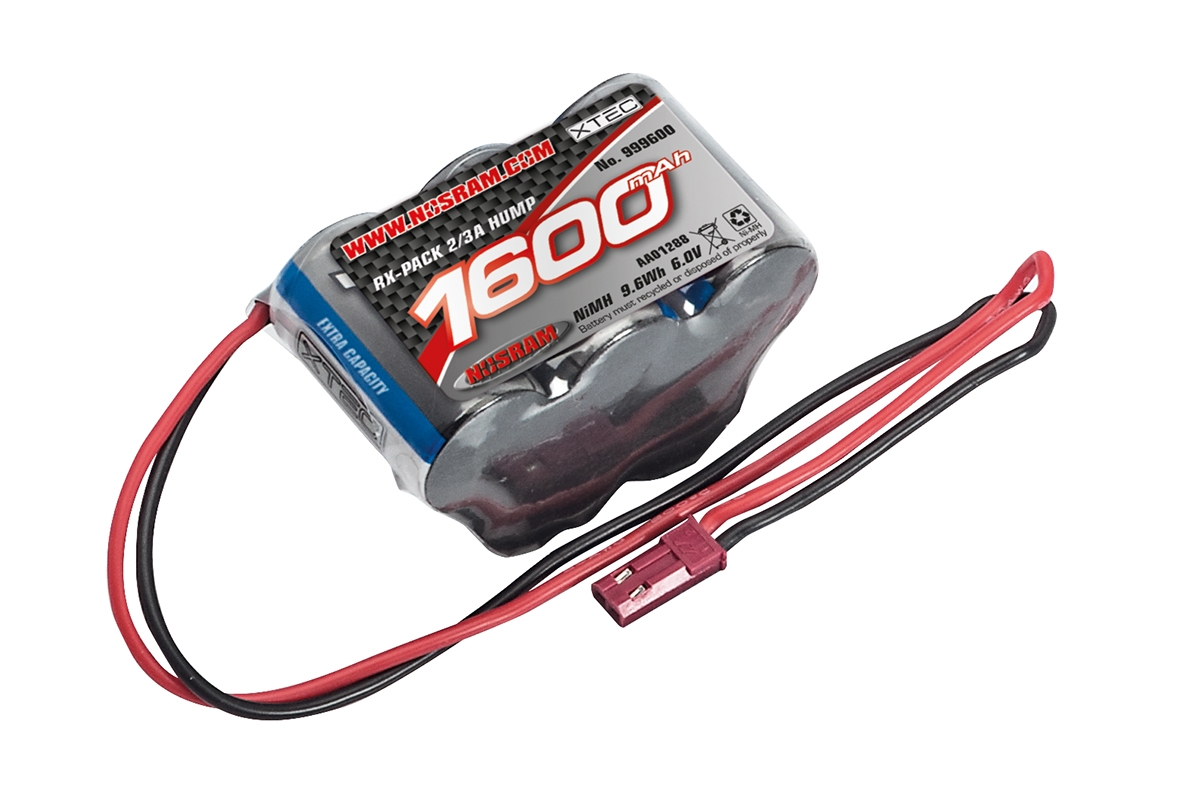 Fotografie produktu: NOSRAM XTEC RX-pack Hump 2/3A NiMH - BEC - 6.0V - 1600mAh