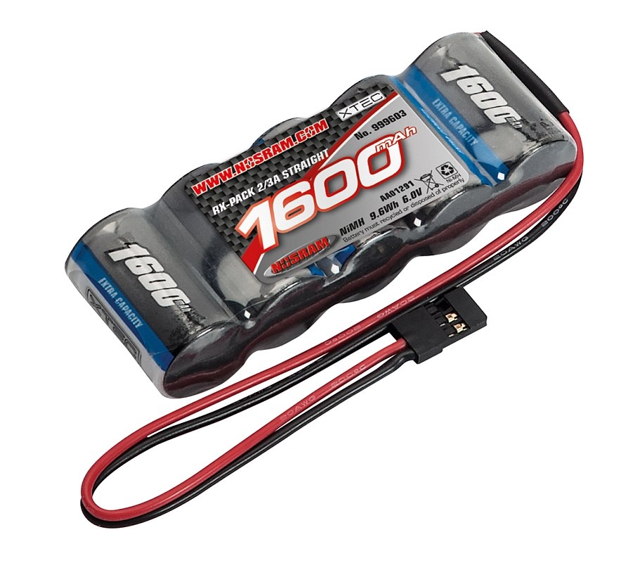 Fotografie produktu: NOSRAM XTEC RX-pack Straight 2/3A NiMH - JR - 6.0V - 1600mAh