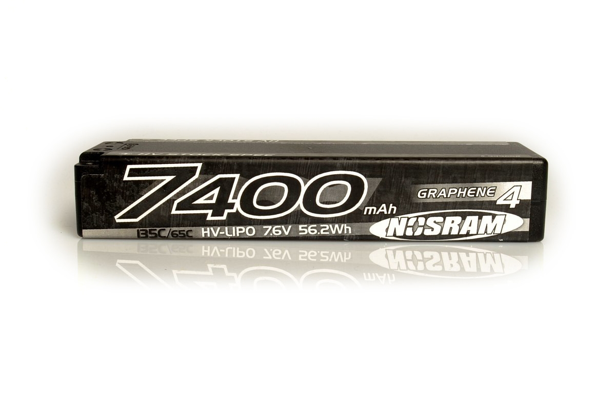 Fotografie produktu: NOSRAM HV Stock Spec GRAPHENE-4 7400mAh Hardcase Akku - 7.6V LiPo - 135C/65C