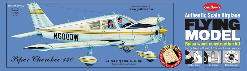 Fotografie produktu: Guillow Piper Cherokee 508mm, laser. vyřezávaný