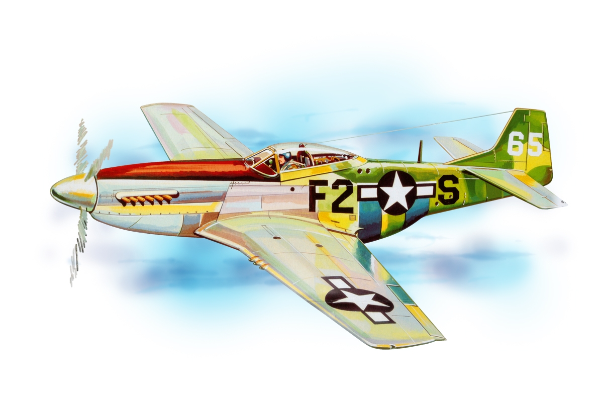 Fotografie produktu: Guillow P-51 Mustang (705mm) laser.vyřezávaný
