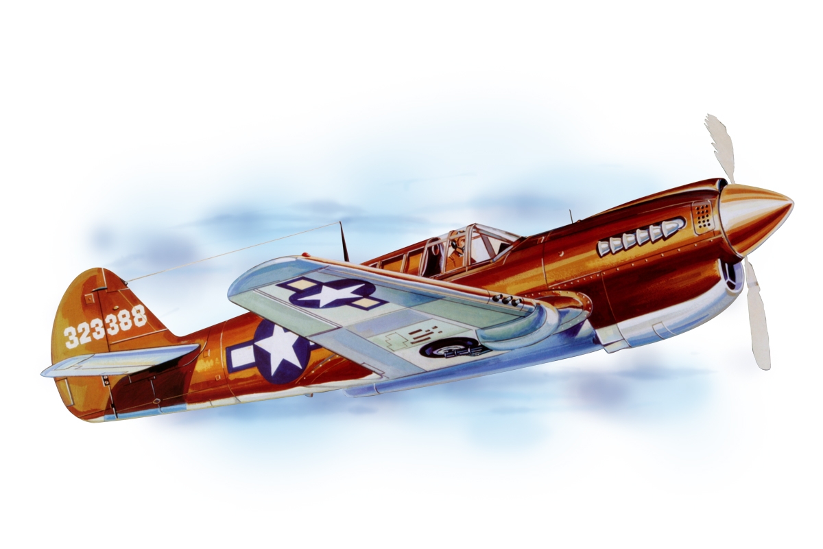 Fotografie produktu: Guillow P-40 Warhawk (711mm) laser.vyřezávaný