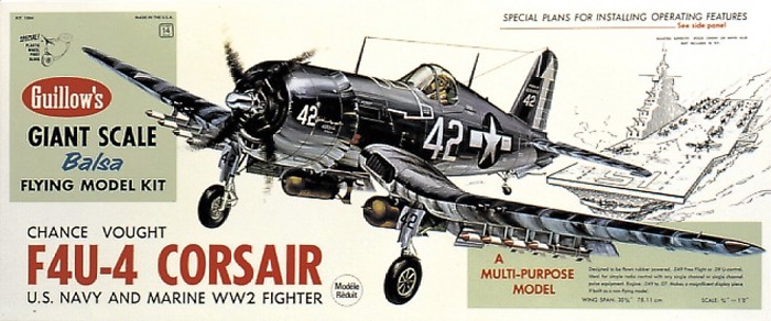 Fotografie produktu: Guillow F4U-4 Corsair (781mm)