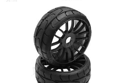 Fotografie produktu: PMT 1/8 GT RALLY 18 "Hard" směs - nalepené, černé CARBON Q7 tvrdé disky, 2 ks.