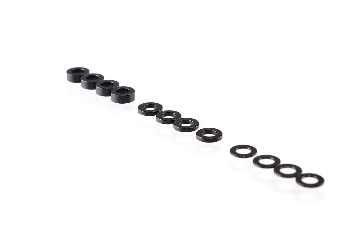 Fotografie produktu: RUDDOG 3mm sada podložek černé (0.5mm/1.0mm/2.0mm), 4+4+4 ks.