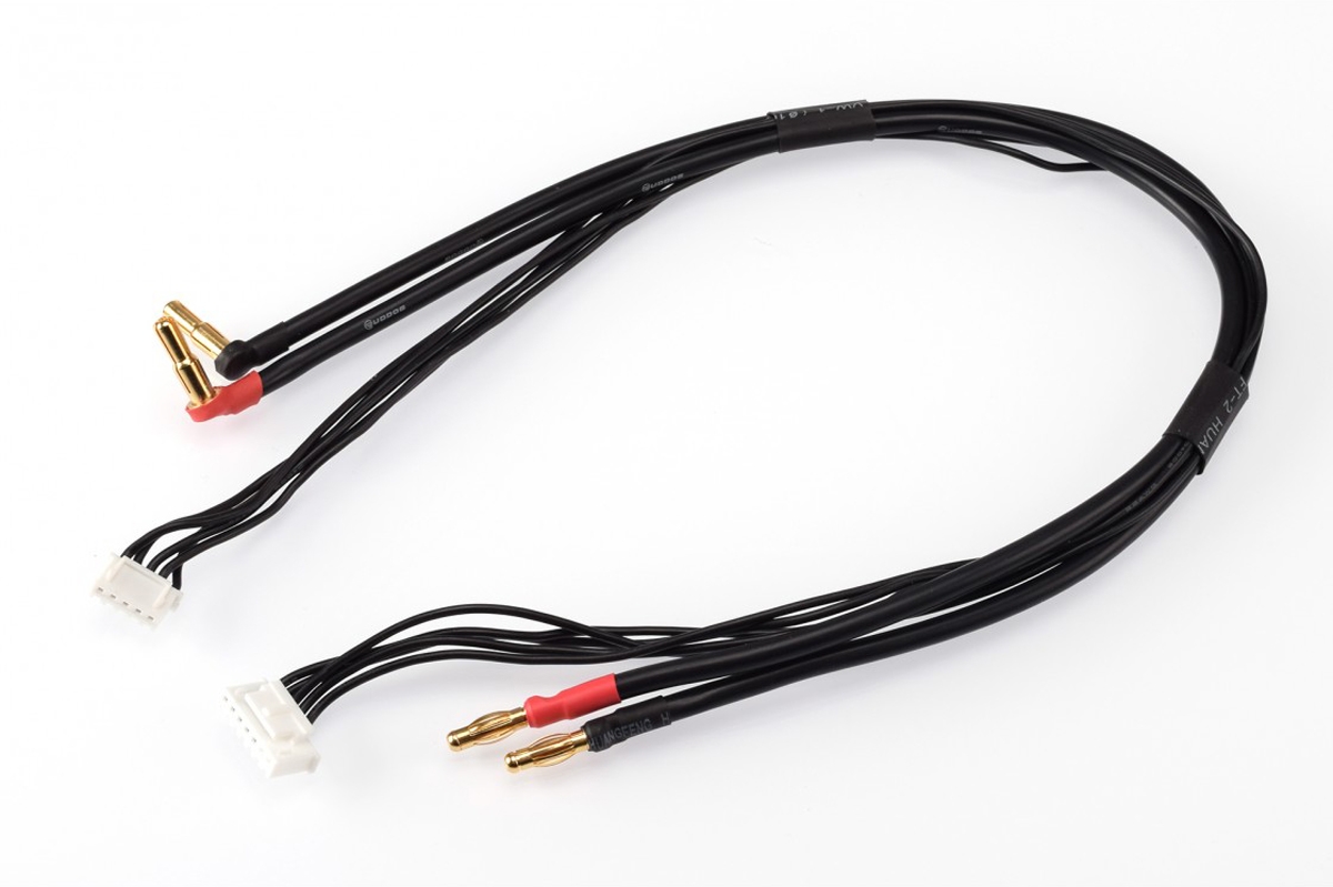 Fotografie produktu: RUDDOG 4S černý nabíjecí kabel G4/G5-4S/XH - krátký 400mm - (4mm, 7-pin PQ)