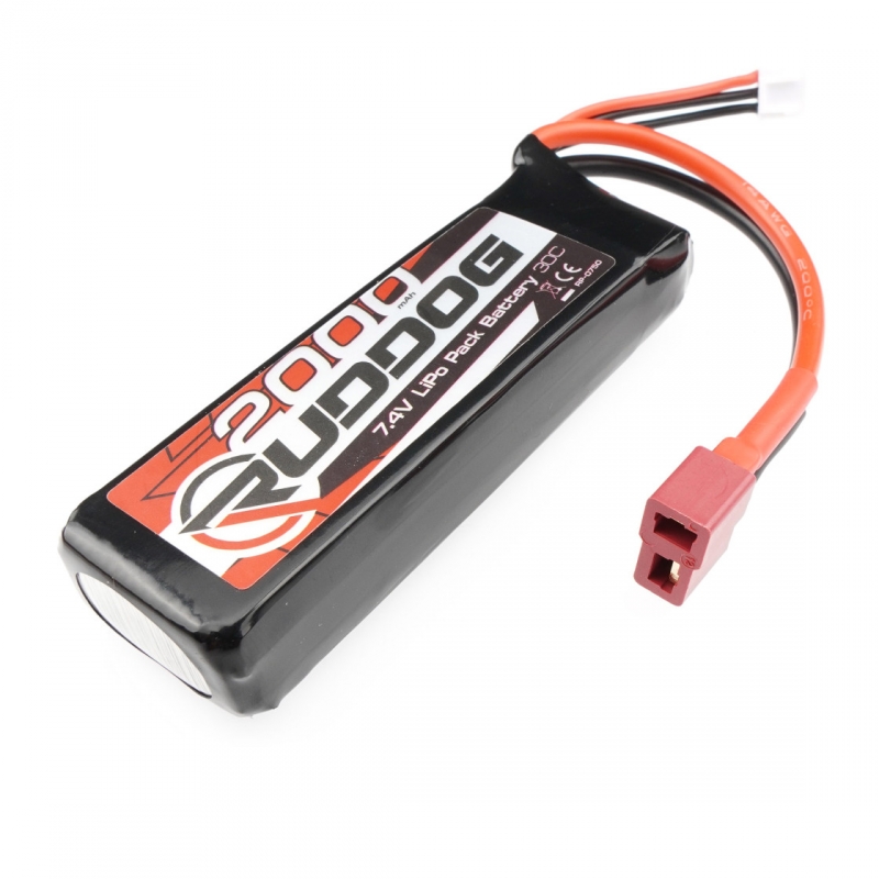 Fotografie produktu: RUDDOG 2000mAh 30C 7.4V LiPo Pack s T-DYN