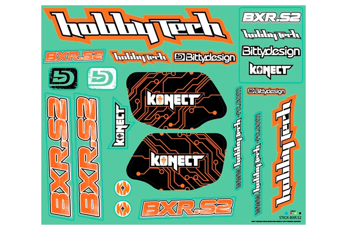 Fotografie produktu: HOBBYTECH Nálepky BXR.S2