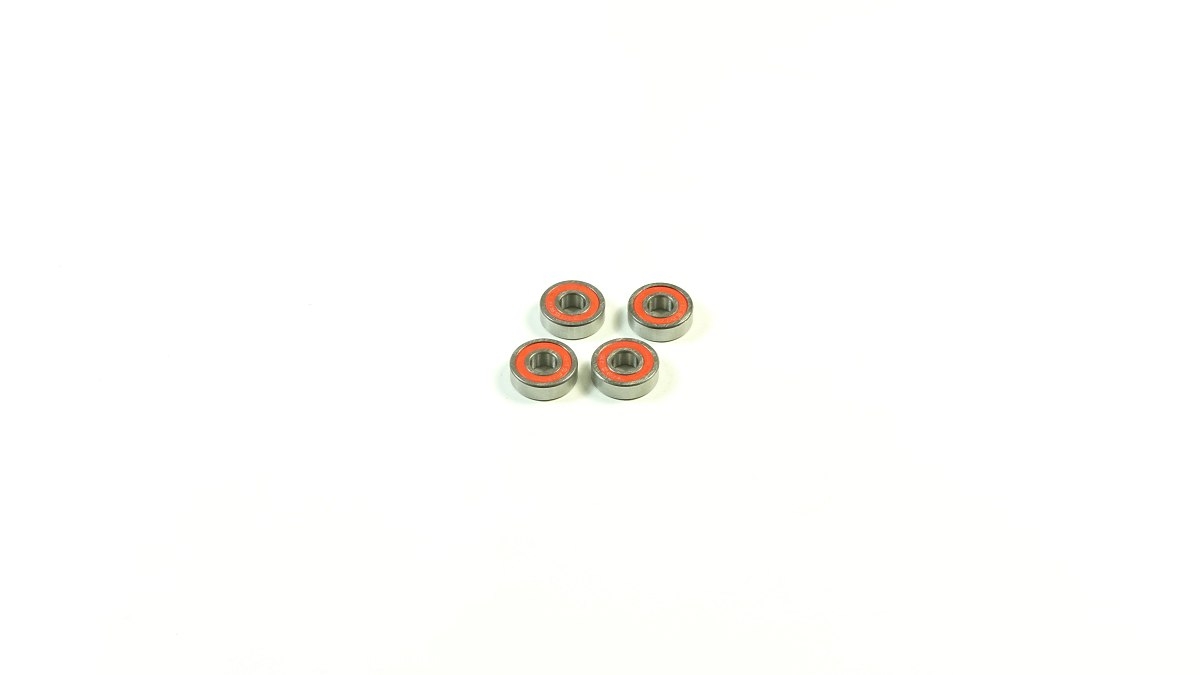 Fotografie produktu: SWORKz kuličkové ložiska s červenou gum. prachovkou 5x13x4mm, 4 ks.