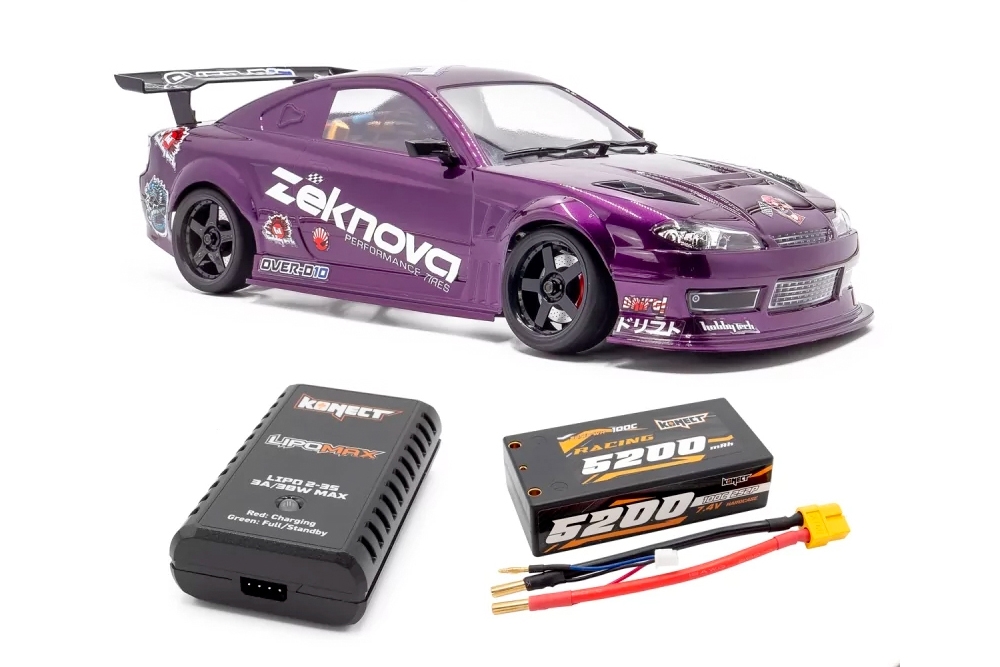Fotografie produktu: HOBBYTECH 1/10 Drift OVER-D10 RWD car RTR + akumulátor a nabíječ