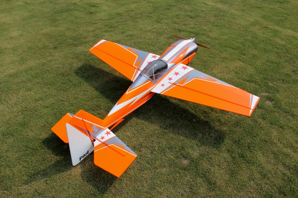 Fotografie produktu: Pilot RC 73" Laser 1850mm 35cc Oranžovo-Šedý