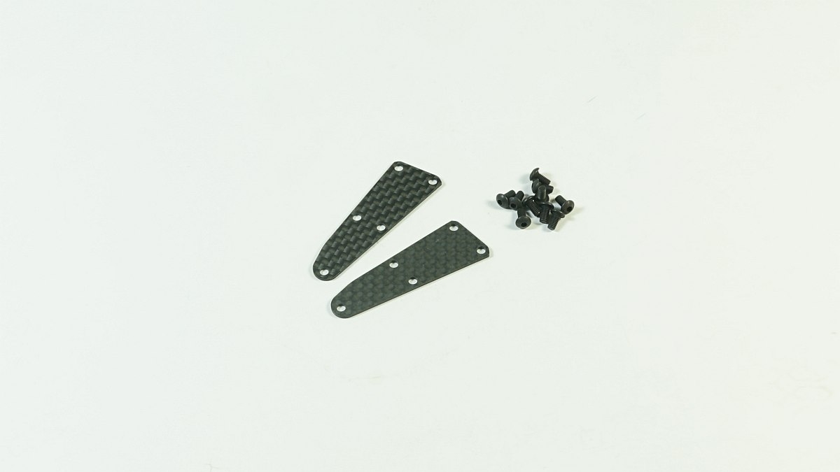 Fotografie produktu: SWORKz uhlíková vzpěra horní předního ramena, 1,0mm, včetně šroubů, 2 ks.