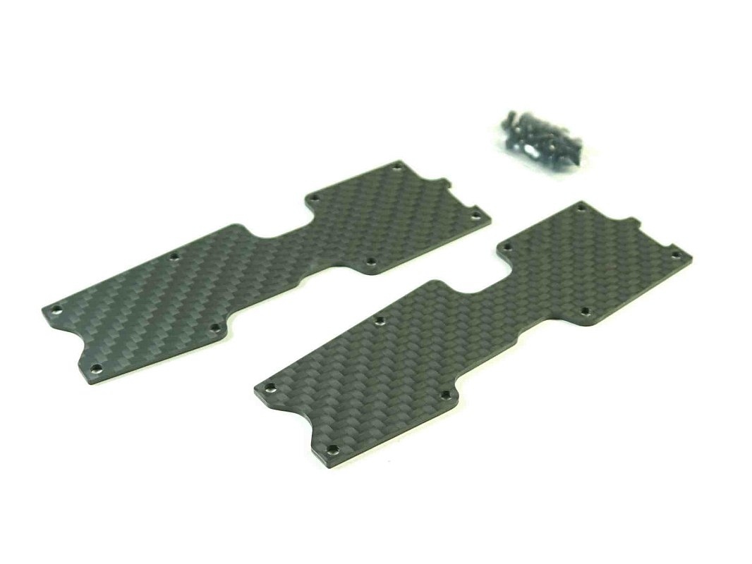 Fotografie produktu: SWORKz uhlíková vzpěra zadního spodního ramene, 1,5mm, včetně šroubů, 2 ks.
