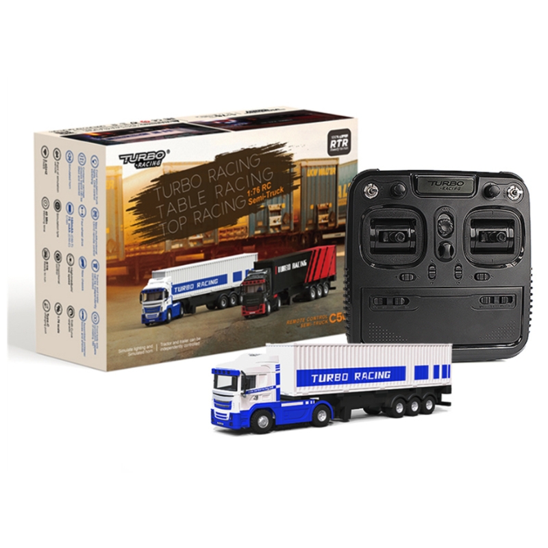 Fotografie produktu: TURBO RACING 1/76 C50 RC kamion s přívěsem RTR (bílá)