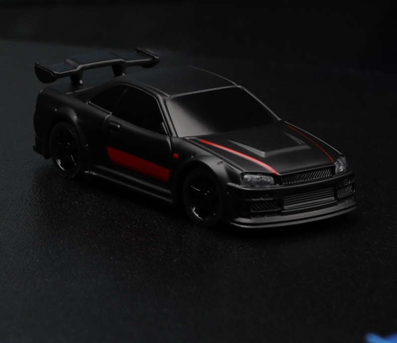 Fotografie produktu: TURBO RACING 1/76 C74 On-Road RC Car RTR (černá s červeným pruhem)