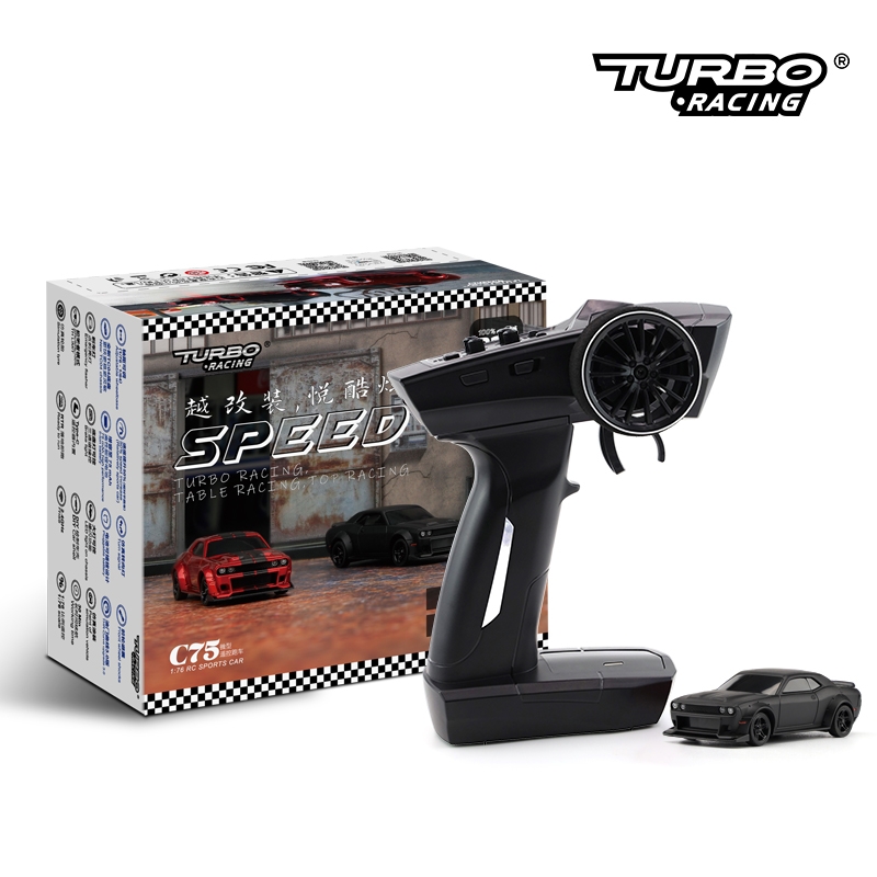 Fotografie produktu: TURBO RACING 1/76 C75 RC Sports Car RTR (černá)
