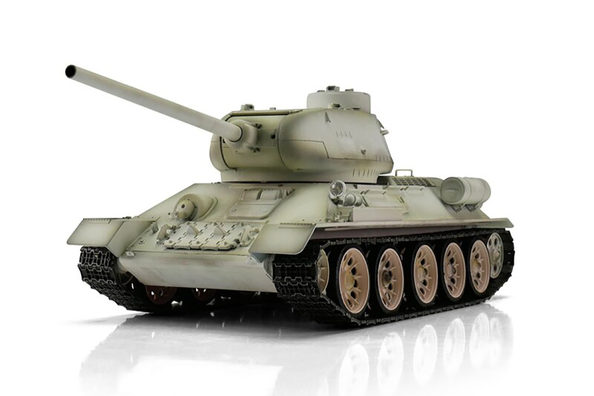 Fotografie produktu: TORRO tank PRO 1/16 RC T-34/85 zimní kamufláž - BB Airsoft