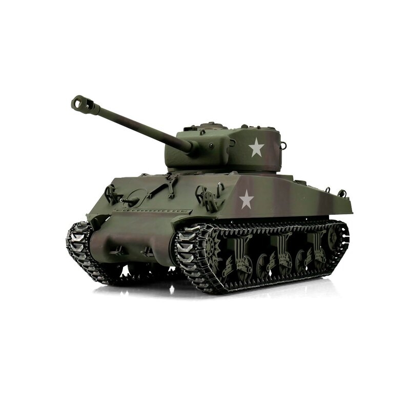 Fotografie produktu: TORRO tank PRO 1/16 RC M4A3 Sherman 76mm maskovací kamufláž - BB Airsoft