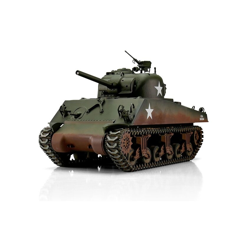 Fotografie produktu: TORRO tank PRO 1/16 RC M4A3 Sherman 75mm kamufláž zelená - infra IR - Servo