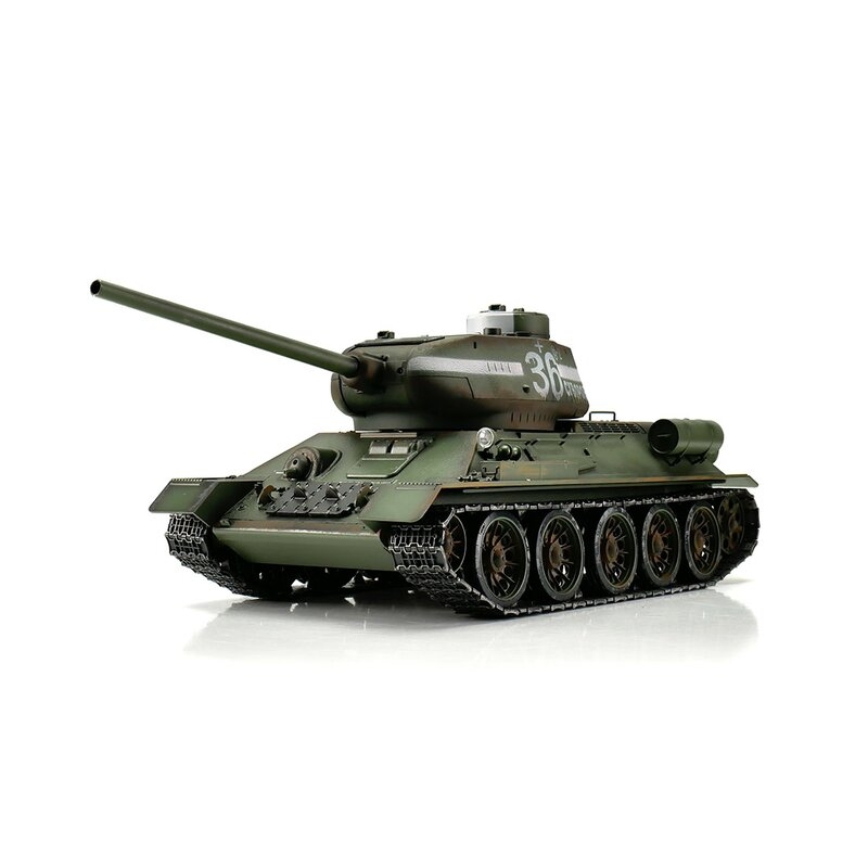 Fotografie produktu: TORRO tank PRO 1/16 RC T-34/85 zelená kamufláž - infra IR - kouř z hlavně