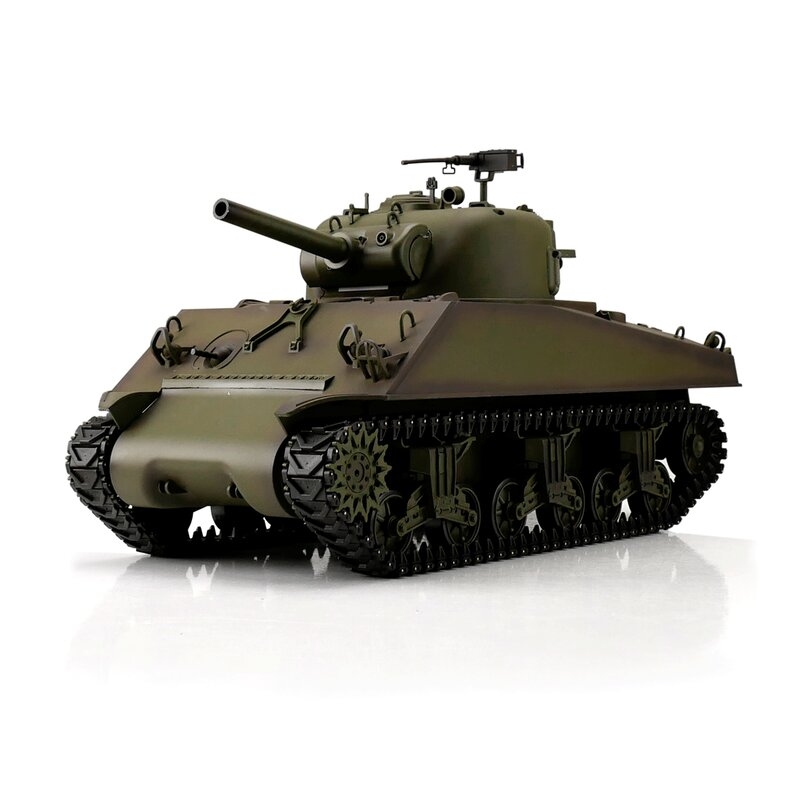Fotografie produktu: Torro - Heng Long TORRO tank 1/16 RC M4A3 Sherman zelená kamufláž - BB Airsoft+IR (kovové pásy)