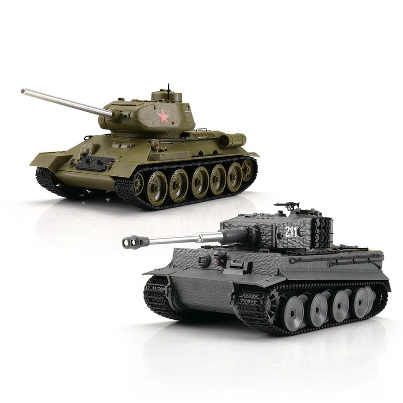 Fotografie produktu: TORRO World of Tanks: 1/30 RC Tiger I + T-34/85 modely tanků v měřítku 1/30 s IR