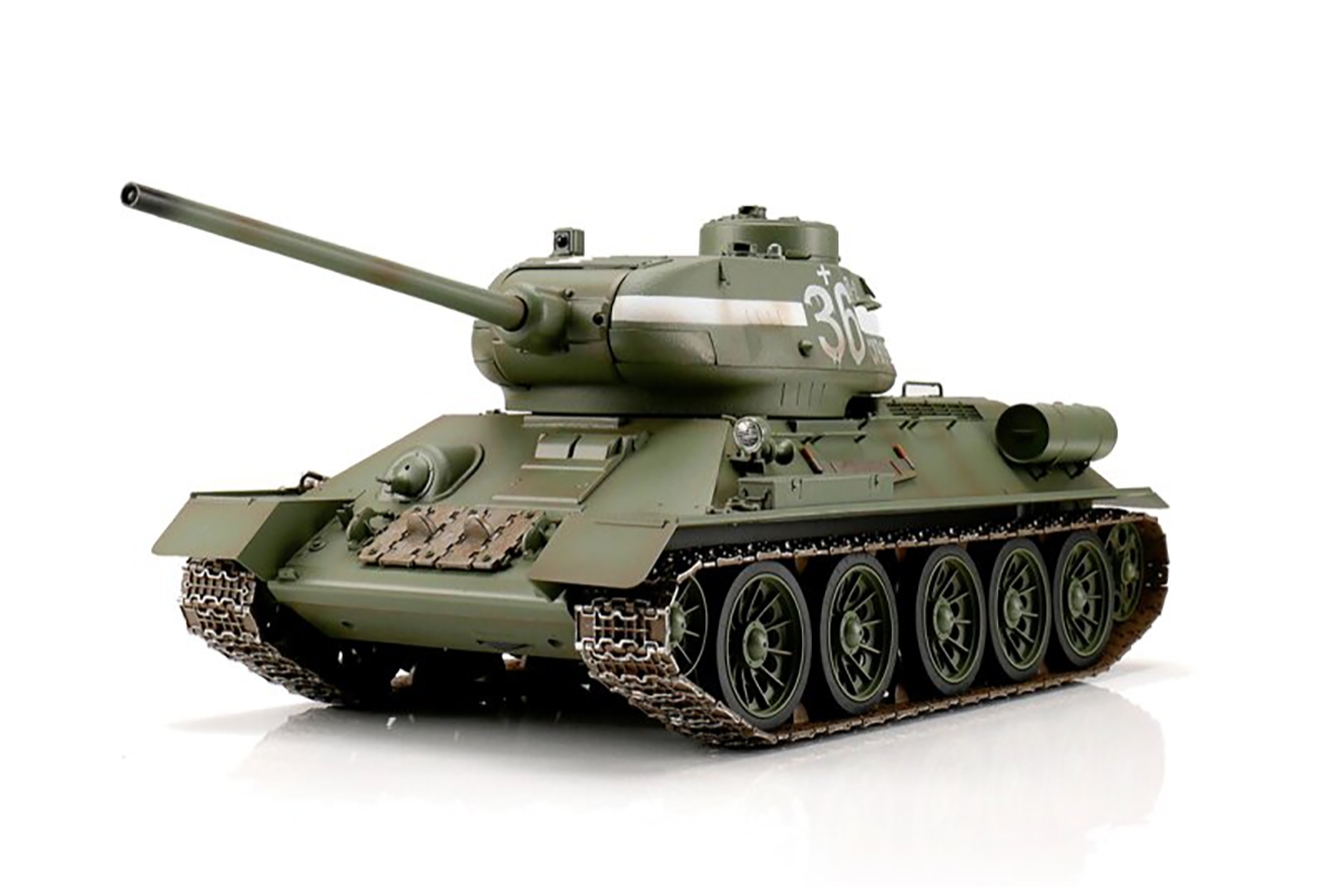 Fotografie produktu: TORRO 1/16 RC T-34/85 Tank IR - barva - zelená