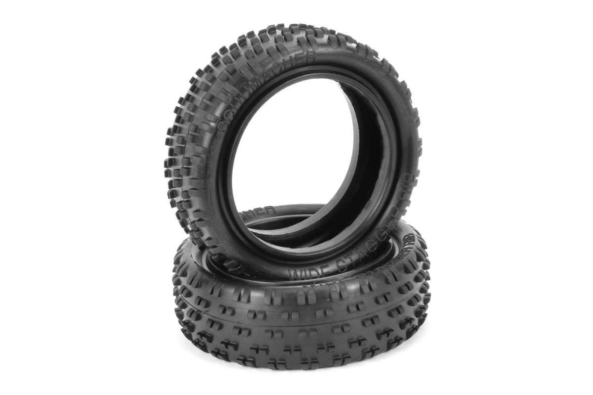 Fotografie produktu: Schumacher 1/10 WIDE STAGGER RIB, směs stříbrná , přední 4wd