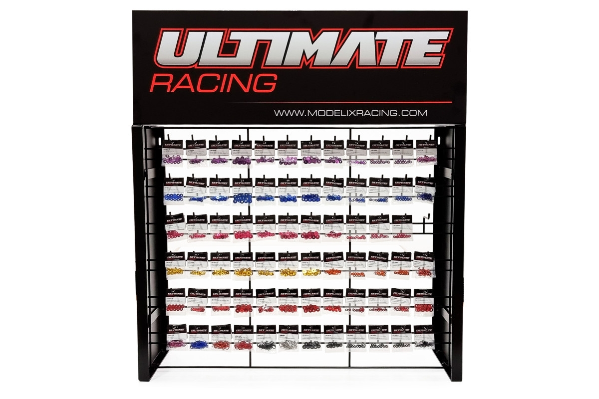 Fotografie produktu: Ultimate Racing UR prodejní stojan s hliníkovými matkami a podložkami