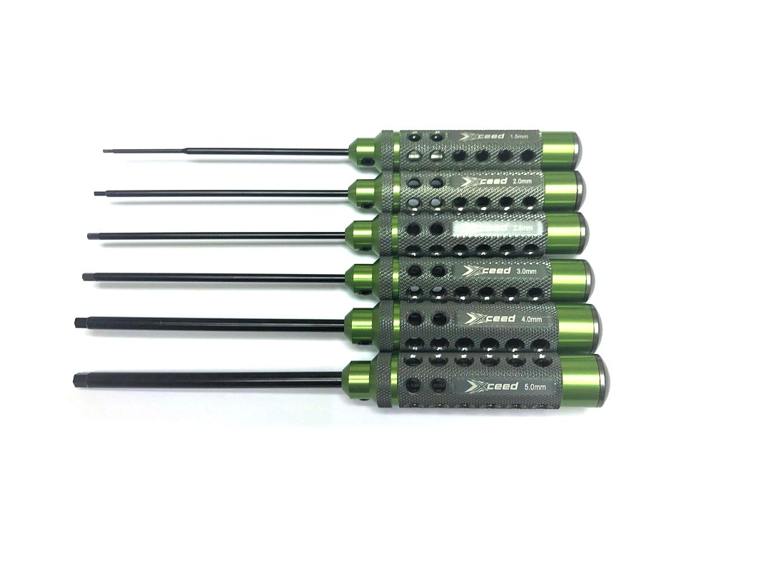 Fotografie produktu: XCEED Imbusové klíče - metrické - ALU verze SADA :1.5;2.0;2.5;3.0;4.0&5.0x120mm,6 ks.(HSS typ)