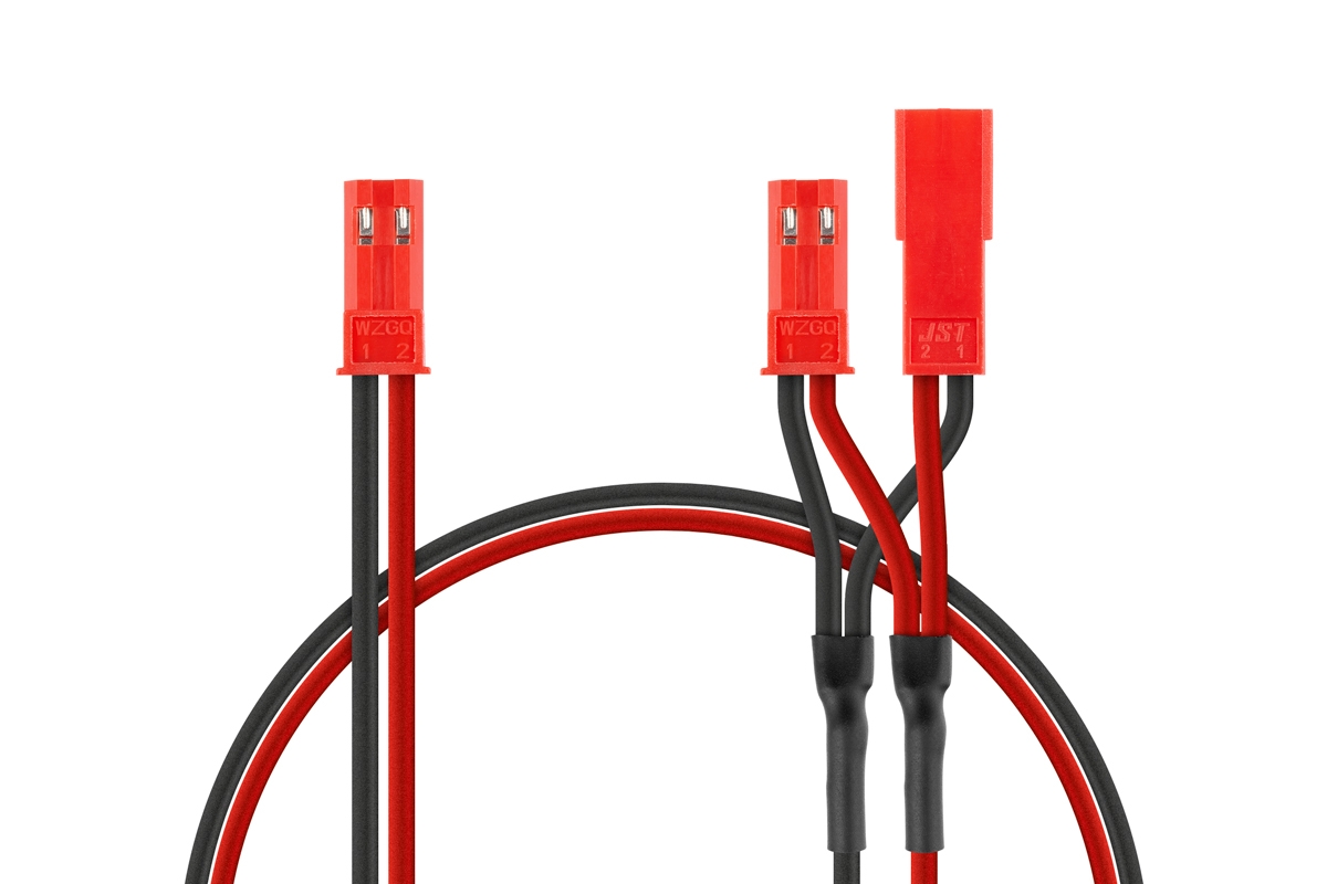 Fotografie produktu: Yeah Racing Paralelní Y-kabel BEC JST ( 1x samec , 2x samice )