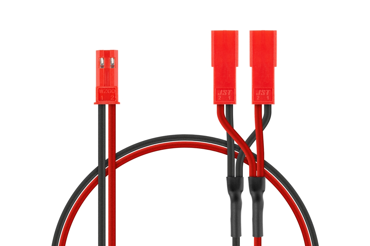 Fotografie produktu: Yeah Racing Y-kabel BEC JST ( 2x samec , 1x samice ), 20cm