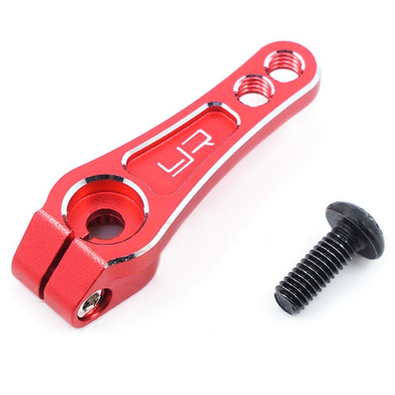 Fotografie produktu: Yeah Racing 25T Hliníková páka serva 17mm a 20mm červená pro SRT, Futaba, Savox